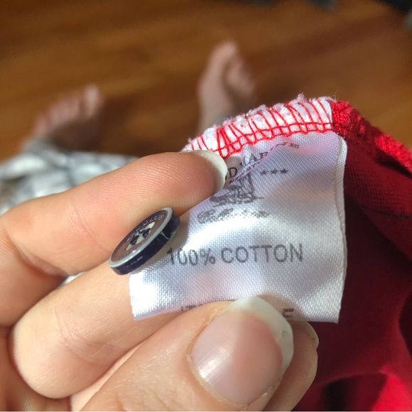 Red Marine t-shirt patch size S XS red, blue, white retro - Picture 10 of 12